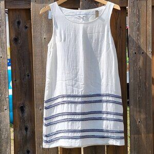 CLASSY APRICOT WHITE Sailor Stripe Mini Dress Women's Size Small